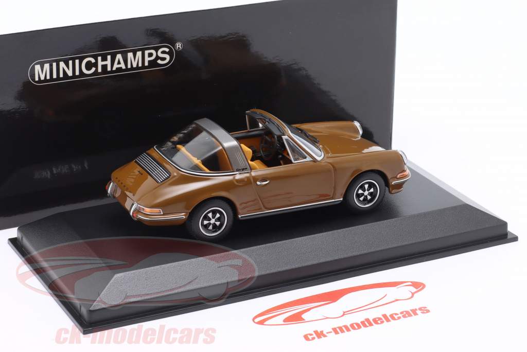 Porsche 911 Targa S Año de construcción 1972 marrón sepia 1:43 Minichamps