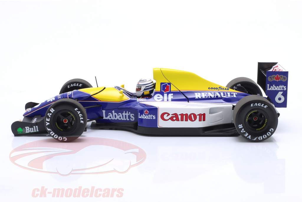 Riccardo Patrese Williams FW14B #6 formula 1 1992 1:18 Minichamps