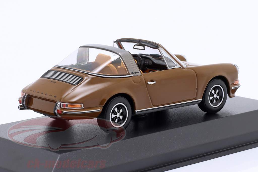 Porsche 911 Targa S Byggeår 1972 sepia brun 1:43 Minichamps