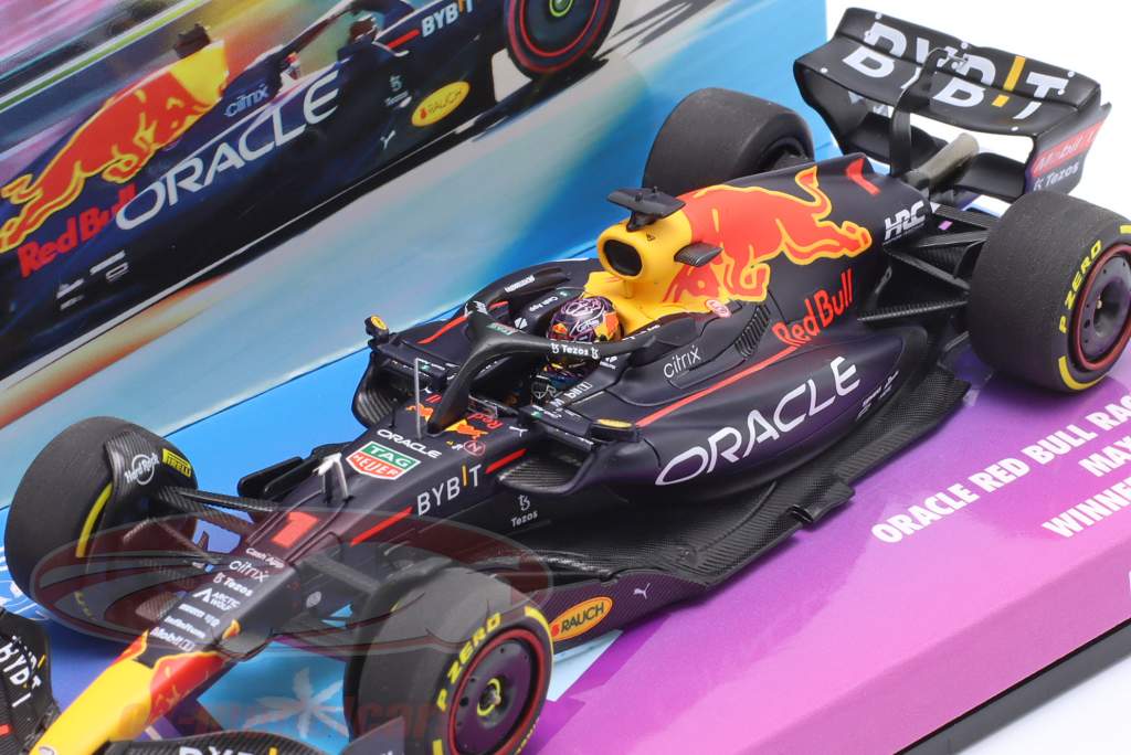 M. Verstappen Red Bull RB18 #1 vincitore Miami GP formula 1 Campione del mondo 2022 1:43 Minichamps