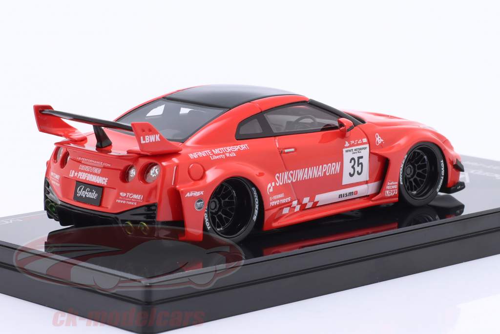 LB-Silhouette Works GT Nissan 35GT-RR Ver.1 #35 rosso 1:43 TrueScale