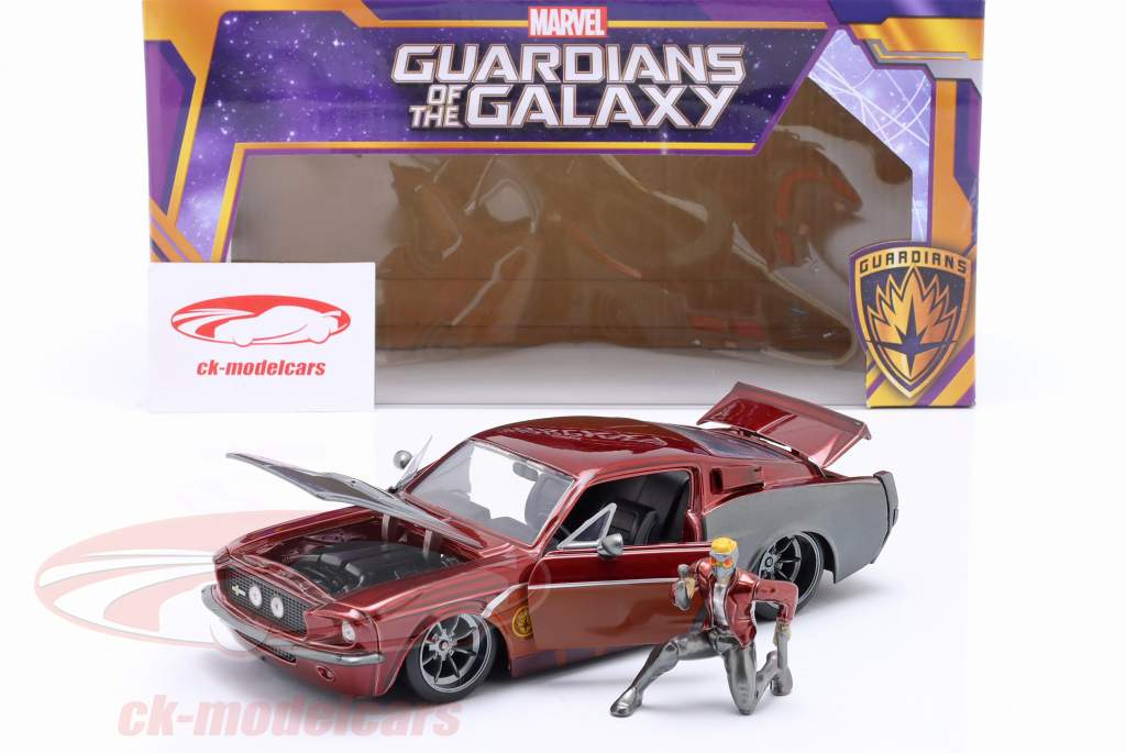 Shelby GT-500 com figura Star-Lord Marvel Guardians of the Galaxy 1:24 Jada Toys