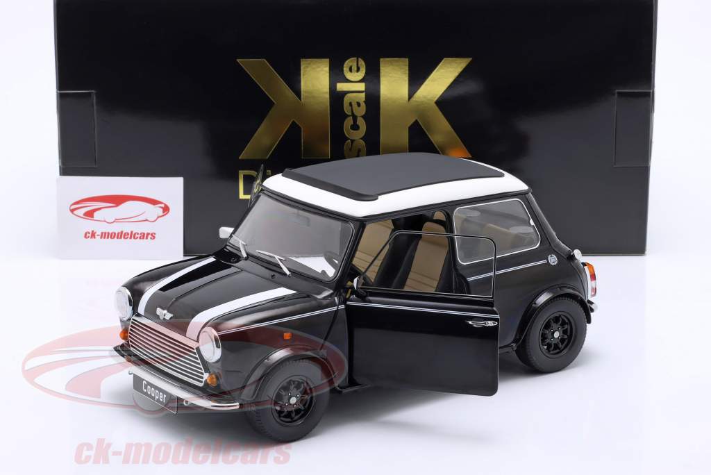Mini Cooper with sunroof black metallic / white LHD 1:12 KK-Scale