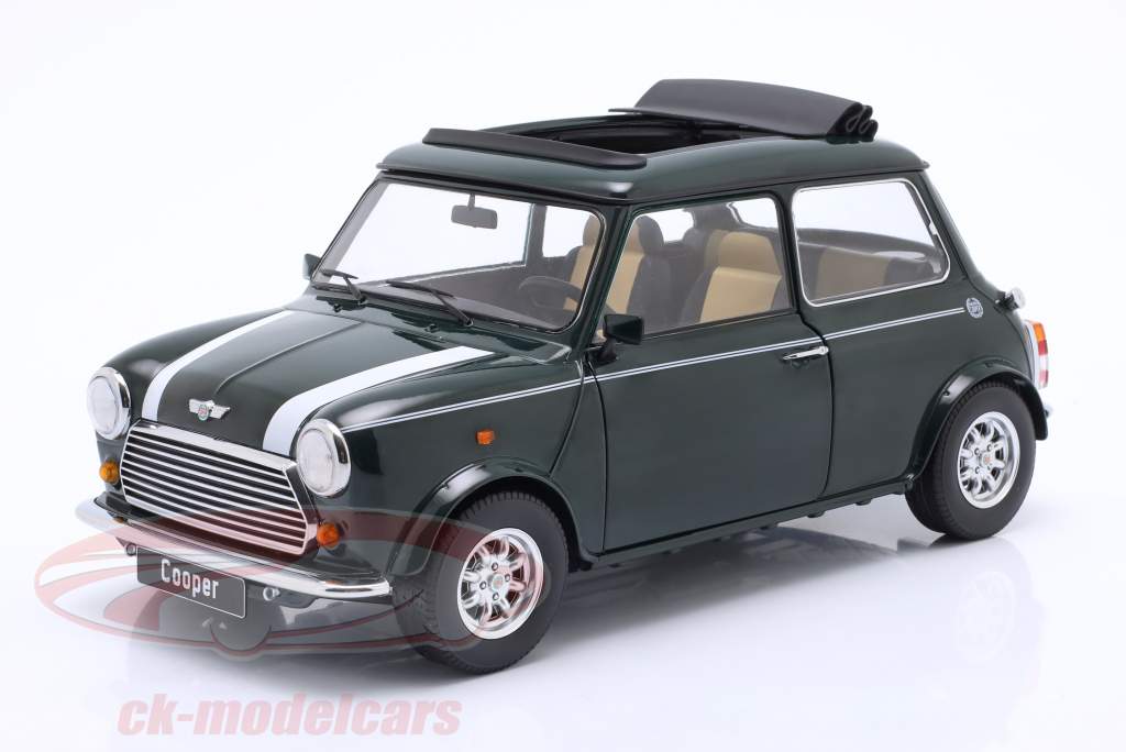 Mini Cooper avec toit ouvrant vert foncé / blanc LHD 1:12 KK-Scale