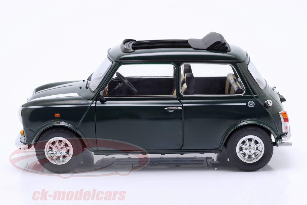 Mini Cooper mit Schiebedach dunkelgrün / weiß RHD 1:12 KK-Scale