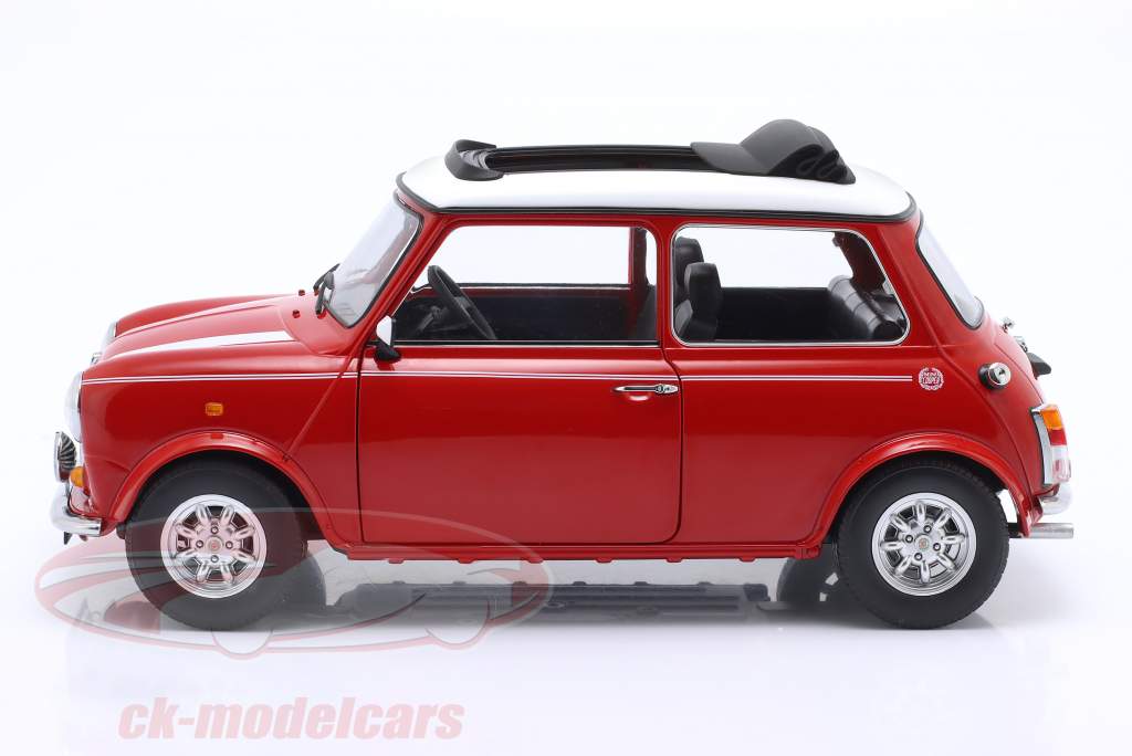 Mini Cooper avec toit ouvrant rouge / blanc RHD 1:12 KK-Scale