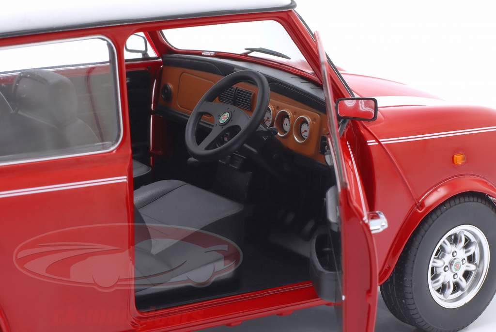Mini Cooper with sunroof red / white RHD 1:12 KK-Scale