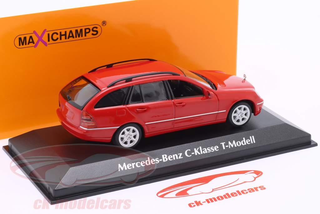 Mercedes-Benz Cクラス T型 (S203) 2001 赤 1:43 Minichamps