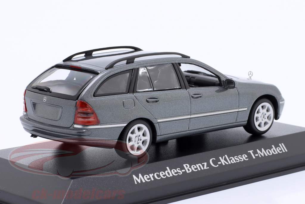 Mercedes-Benz Classe C Modèle T (S203) 2001 Gris métallique 1:43 Minichamps