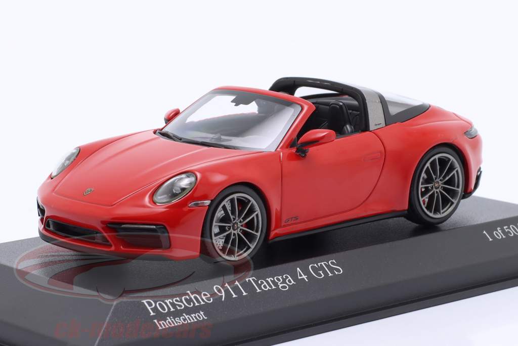 Porsche 911 (992) Targa 4 GTS Bouwjaar 2022 bewakers rood 1:43 Minichamps