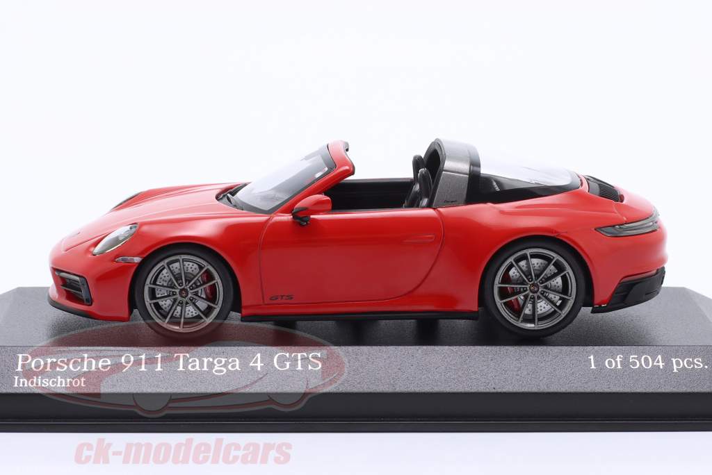 Porsche 911 (992) Targa 4 GTS Año de construcción 2022 guardias rojo 1:43 Minichamps