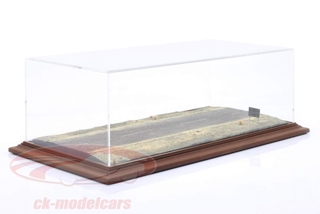 High quality Acrylic Showcase with Diorama base plate Middle East Desert 1:43 Atlantic