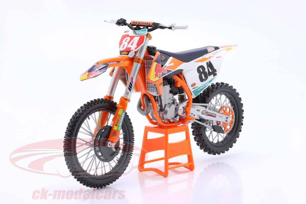 SCALE MODEL COMPATIBLE WITH KTM SX 450 2018 RED BULL N.84 JEFFREY HERLINGS 1:18 BURAGO BU51081 - Foto 4