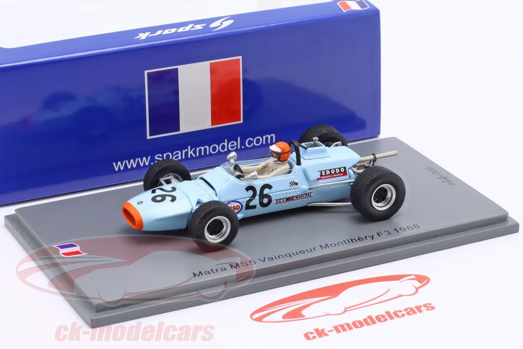 J.-P. Jabouille Matra MS5 #26 winner Montlhery formula 3 1968 1:43 Spark