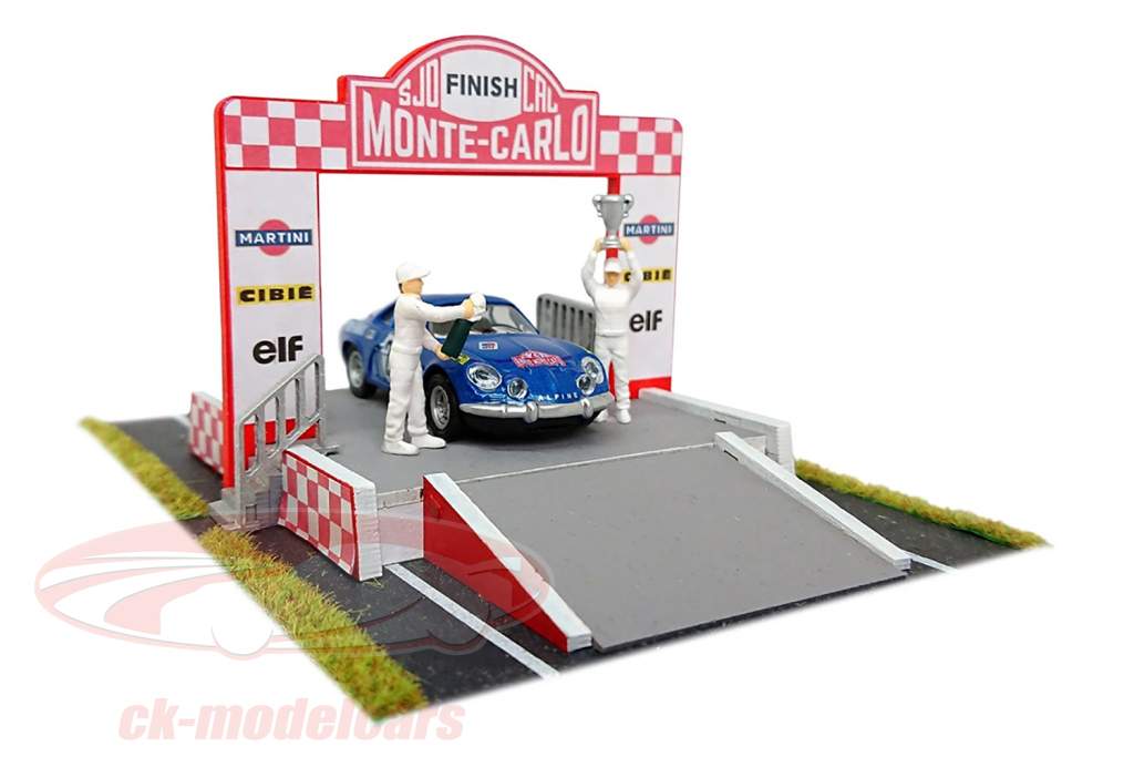 Siegerehrung Diorama Rally Monte Carlo 1:64 Sjo-Cal