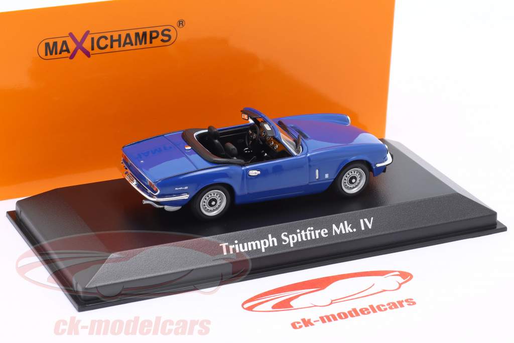 Triumph Spitfire MK4 convertible Año de construcción 1972 azul 1:43 Minichamps