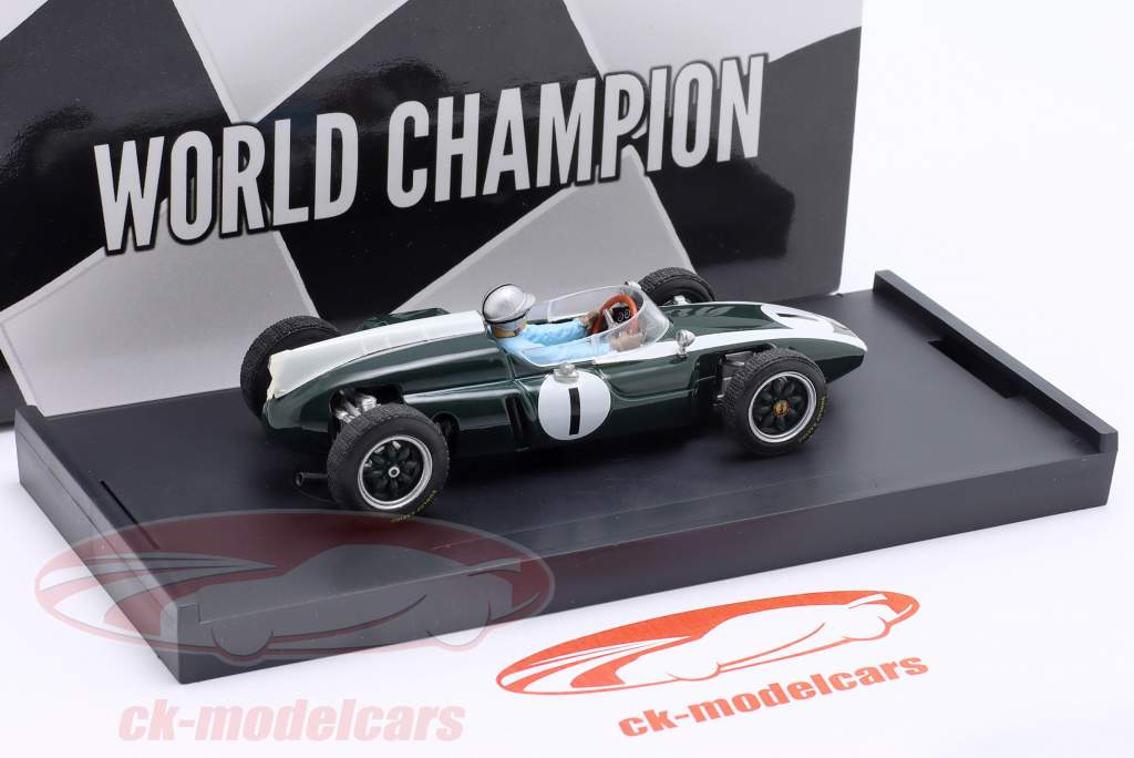 J. Brabham Cooper T53 #1 Sieger British GP Formel 1 Weltmeister 1960 + Figur 1:43 Brumm