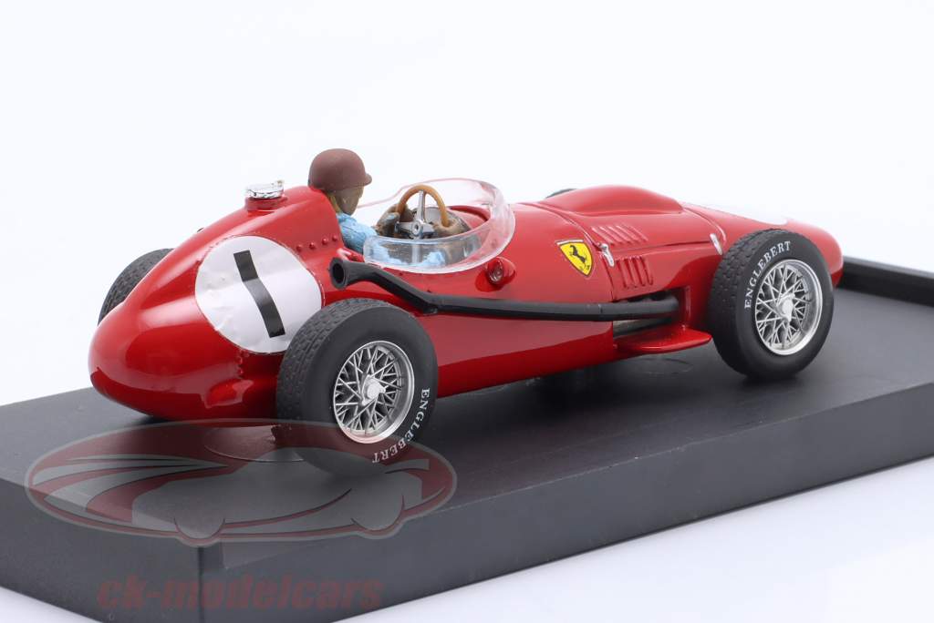 P. Collins Ferrari 246 #1 ganhador Britânico GP Fórmula 1 1958 com figura do motorista 1:43 Brumm