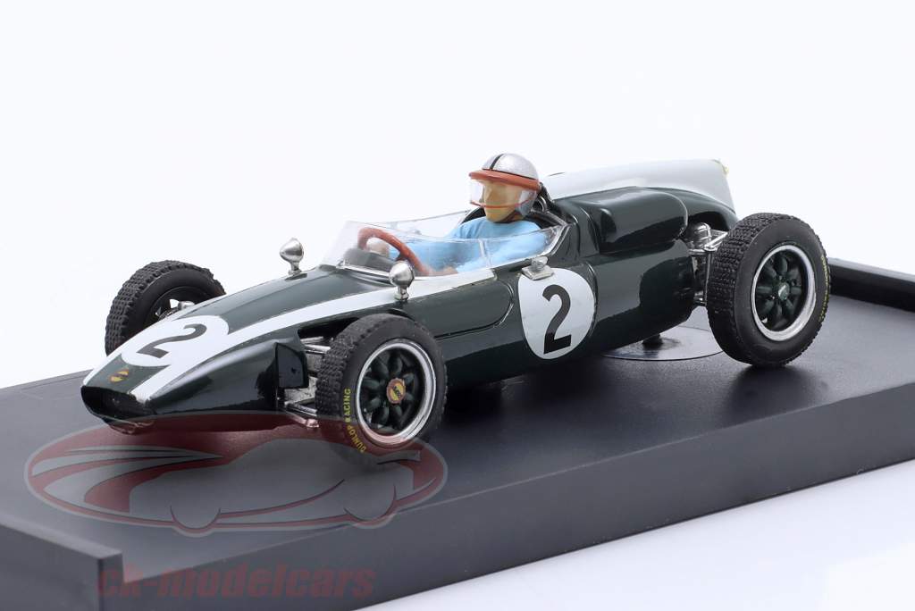 Bruce McLaren Cooper T53 #2 Britannico GP formula 1 1960 con figura del conducente 1:43 Brumm