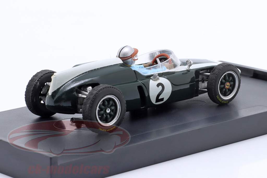 Bruce McLaren Cooper T53 #2 Brits GP formule 1 1960 met bestuurder figuur 1:43 Brumm