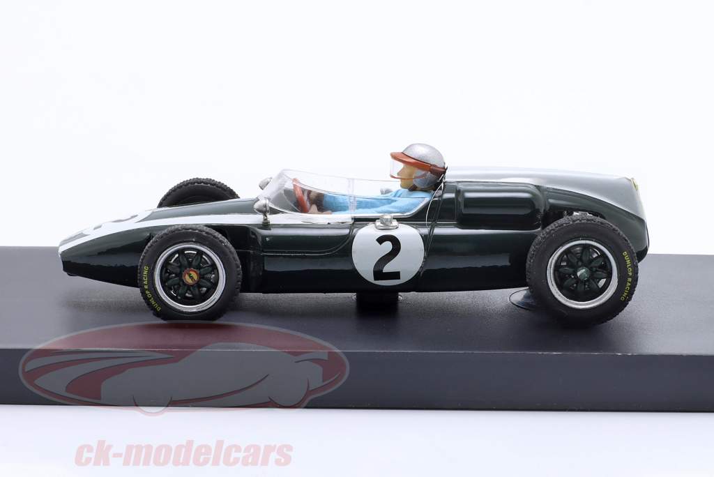 Bruce McLaren Cooper T53 #2 Brits GP formule 1 1960 met bestuurder figuur 1:43 Brumm