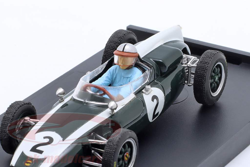 Bruce McLaren Cooper T53 #2 British GP formula 1 1960 with driver figure 1:43 Brumm