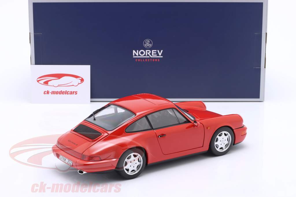 Porsche 911 (964) Carrera 2 Bouwjaar 1990 rood 1:18 Norev