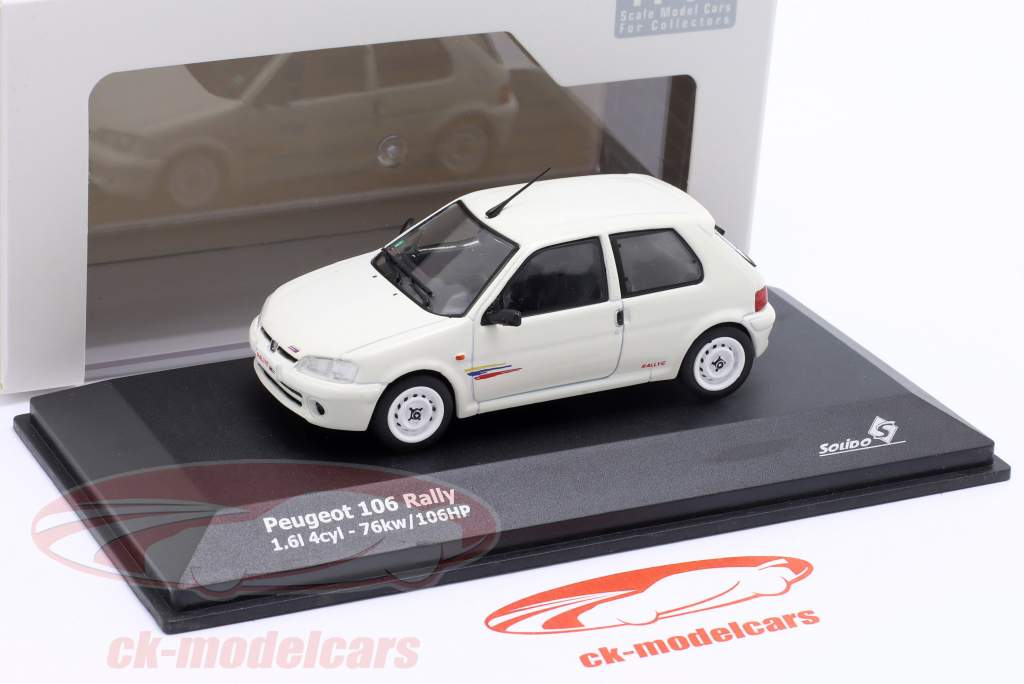 Peugeot 106 Rally hvid 1:43 Solido