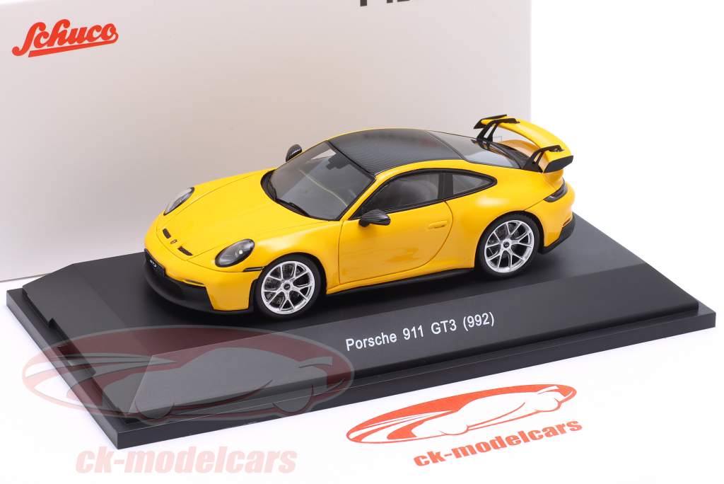 Porsche 911 (992) GT3 ano de construção 2021 amarelo 1:43 Schuco