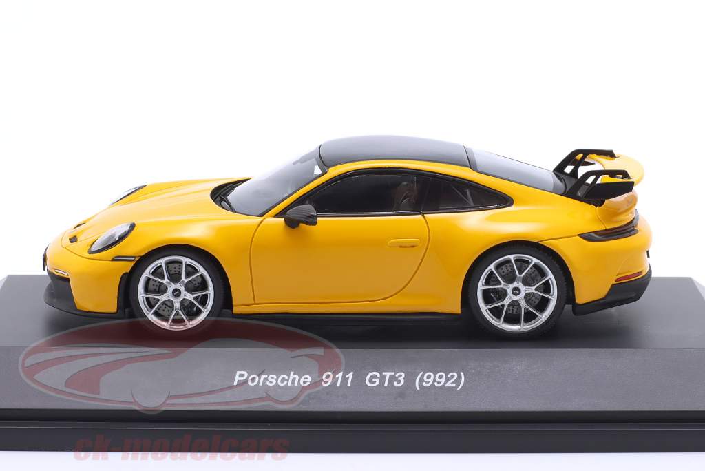 Porsche 911 (992) GT3 year 2021 yellow 1:43 Schuco