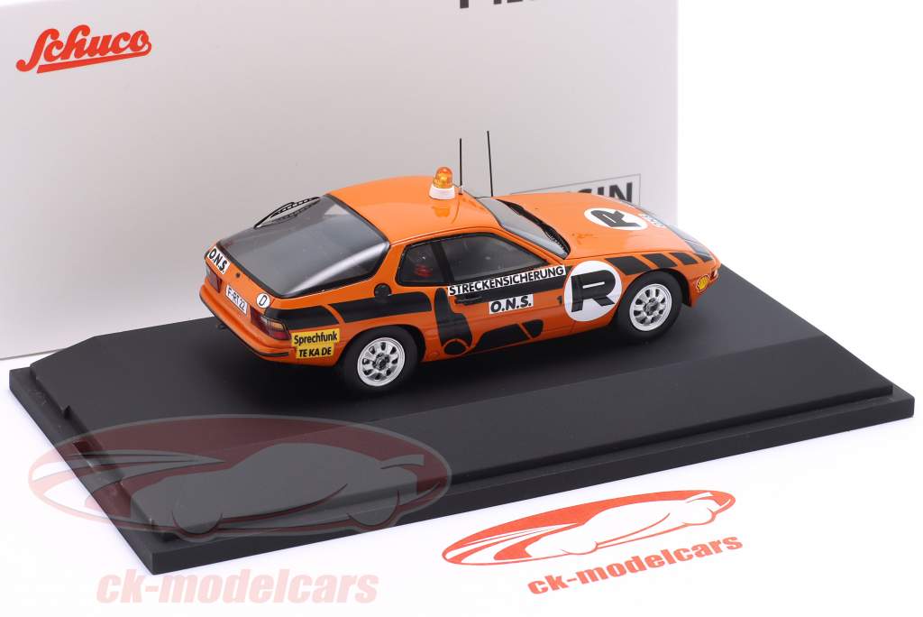 Porsche 924 ONS Safety Car arancia / nero 1:43 Schuco