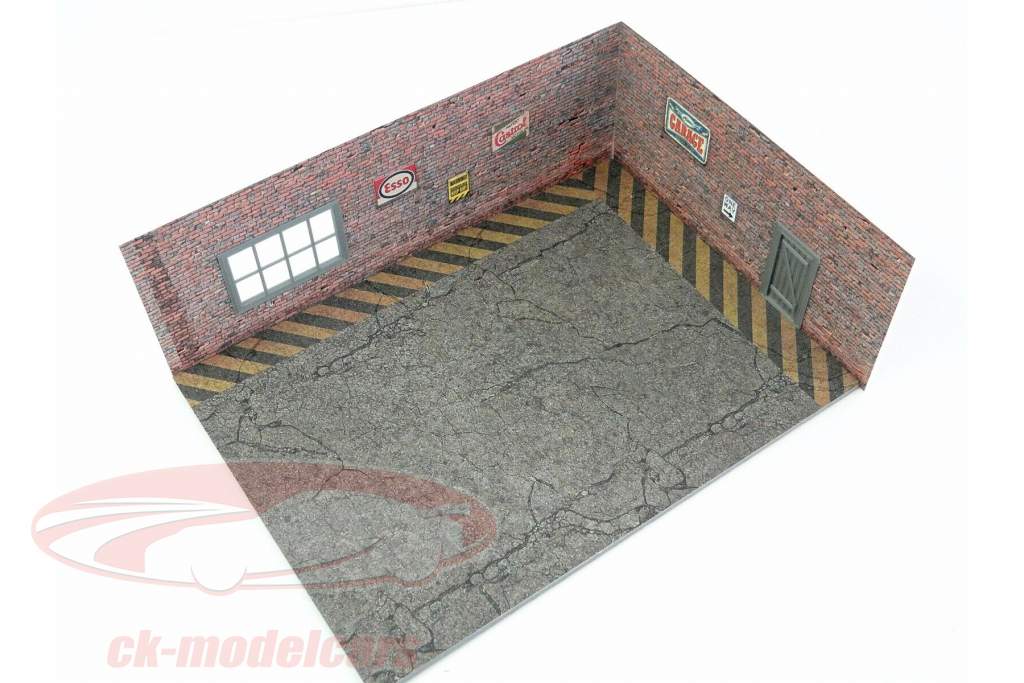 Diorama kit brick garage Car Service 1:43 Dioramatoys