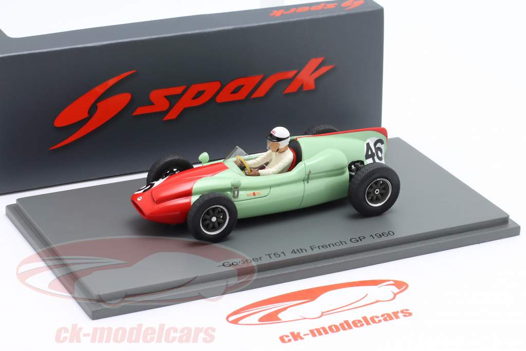 Henry Taylor Cooper T51 #46 4th Frankreich GP Formel 1 1960 1:43 Spark