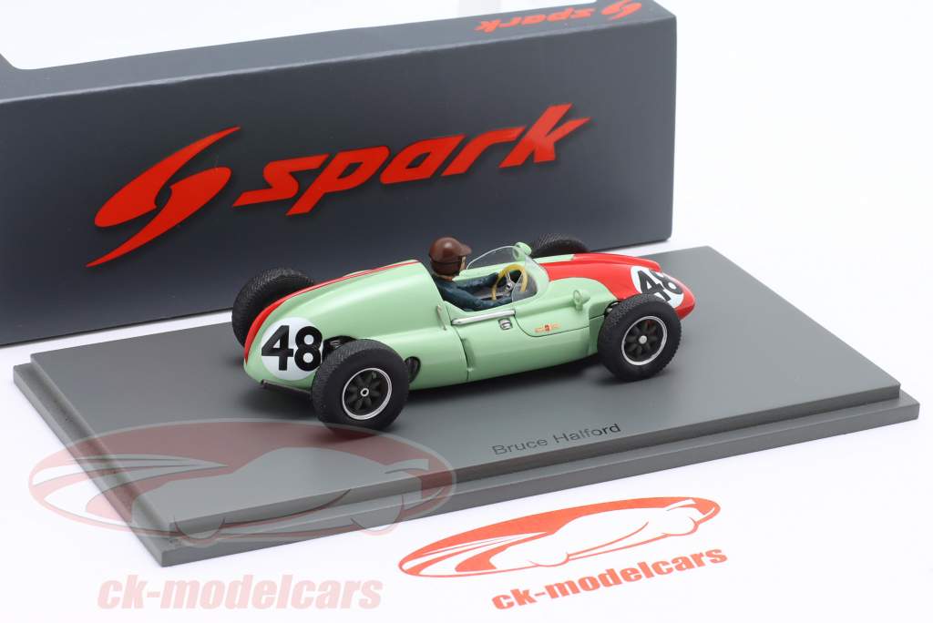 Bruce Halford Cooper T51 #48 8 fransk GP formel 1 1960 1:43 Spark