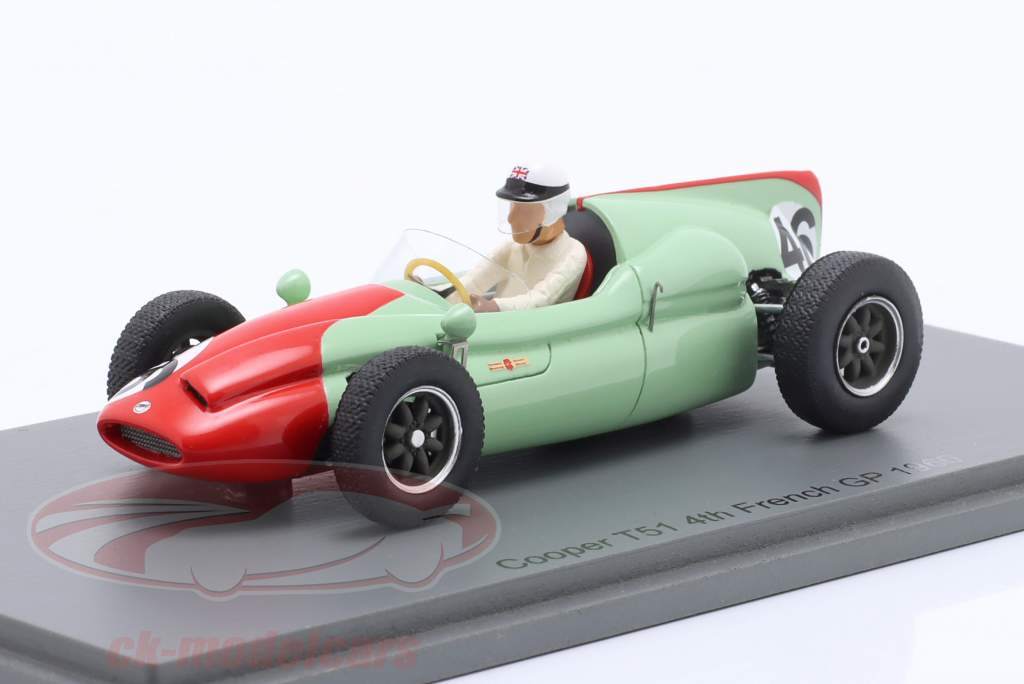 Henry Taylor Cooper T51 #46 4th French GP formula 1 1960 1:43 Spark