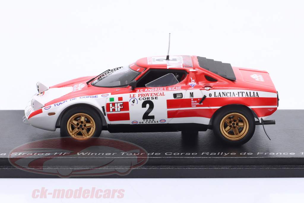 Lancia Stratos HF #2 vinder samle korsika 1974 Andruet, Espinosi-Petit 1:43 Spark