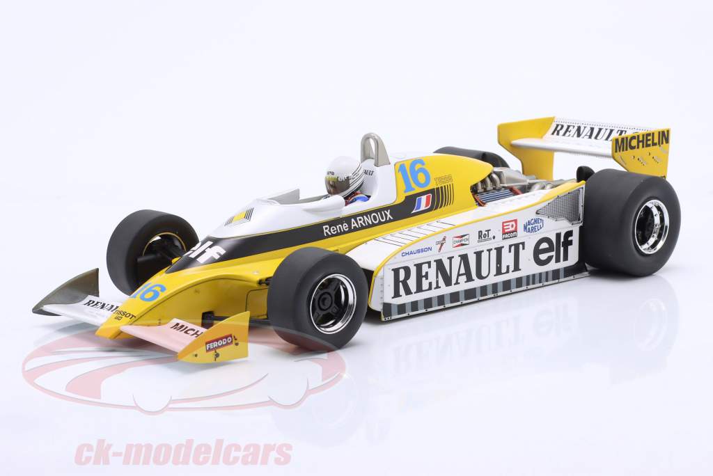 Rene Arnoux Renault RS10 #16 2º Grã Bretanha GP Fórmula 1 1979 1:18 MCG