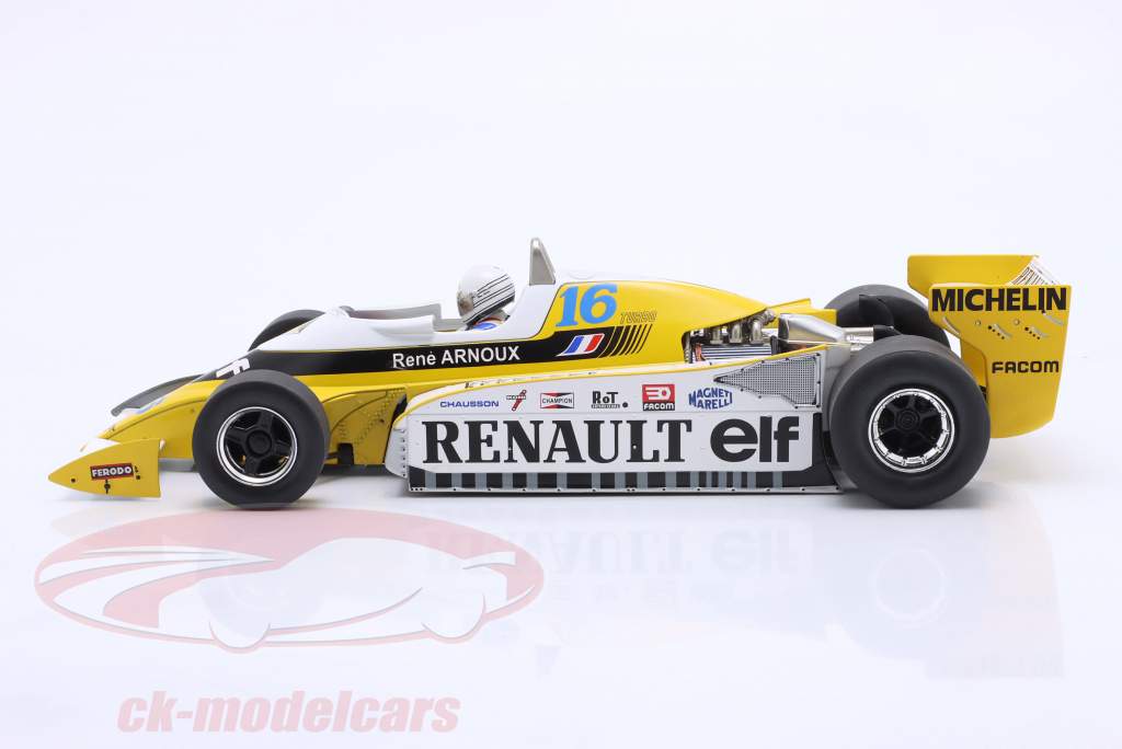 Rene Arnoux Renault RS10 #16 2 Storbritanien GP formel 1 1979 1:18 MCG