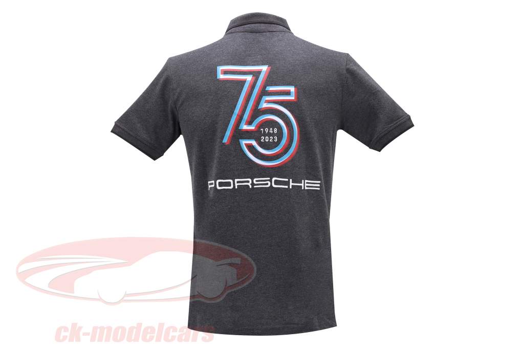 Porsche poloshirt 75 jaren Grijs