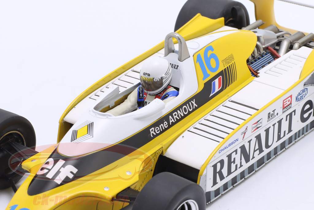 Rene Arnoux Renault RS10 #16 2º Grã Bretanha GP Fórmula 1 1979 1:18 MCG