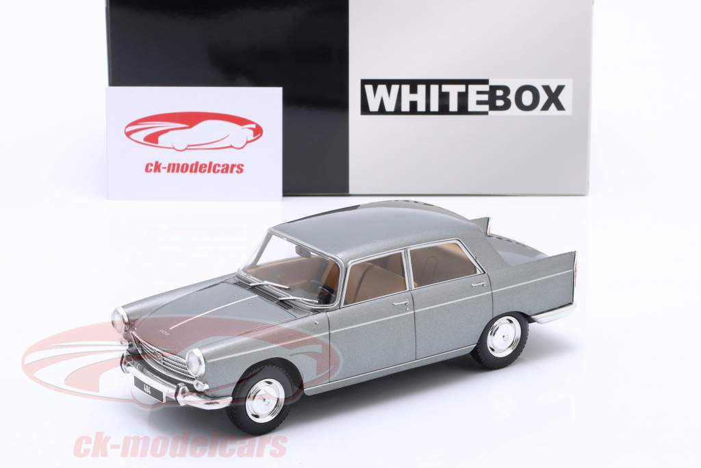 Peugeot 404 Anno di costruzione 1960 Grigio metallico 1:24 WhiteBox