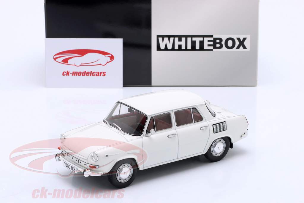 Skoda 1000 MB Año de construcción 1968 blanco 1:24 WhiteBox