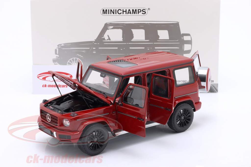 Mercedes-Benz G klasse (W463) Bouwjaar 2020 rood 1:18 Minichamps
