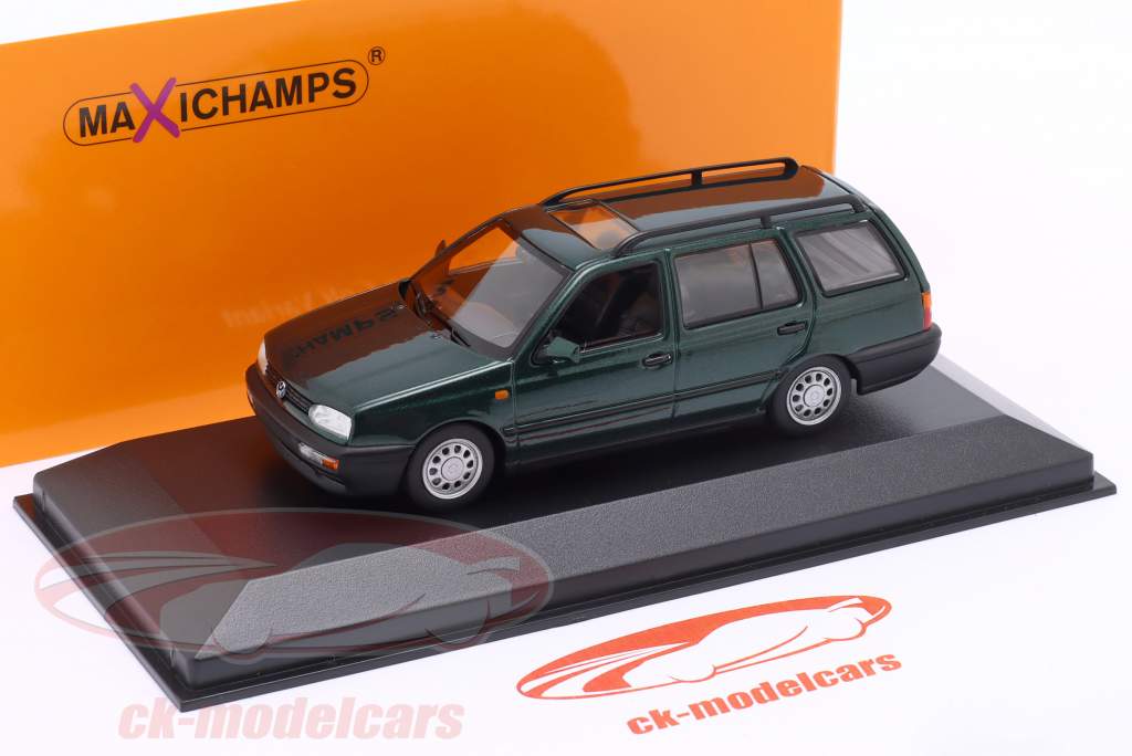 Volkswagen VW Golf III Variant Año de construcción 1997 verde oscuro metálico 1:43 Minichamps