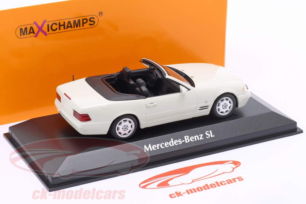 Mercedes-Benz Classe SL (R129) Année de construction 1999 blanc 1:43 Minichamps