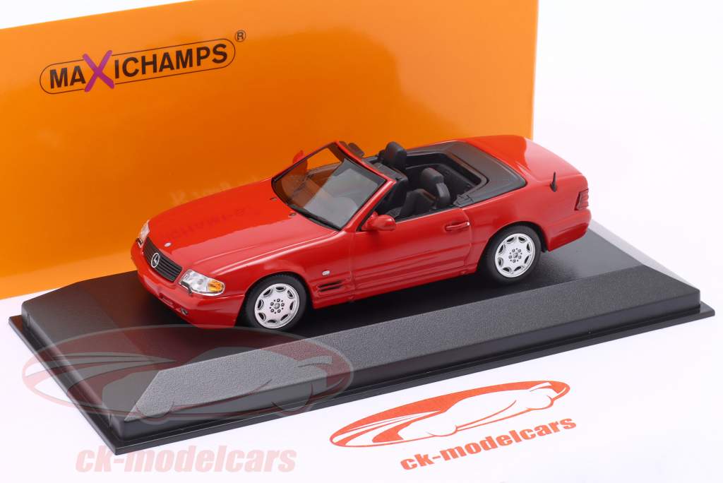 Mercedes-Benz SL-klasse (R129) Bouwjaar 1999 rood 1:43 Minichamps