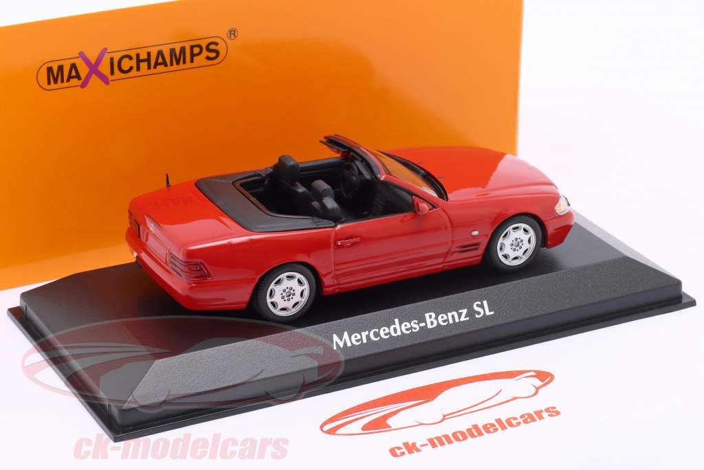 Mercedes-Benz Clase SL (R129) Año de construcción 1999 rojo 1:43 Minichamps