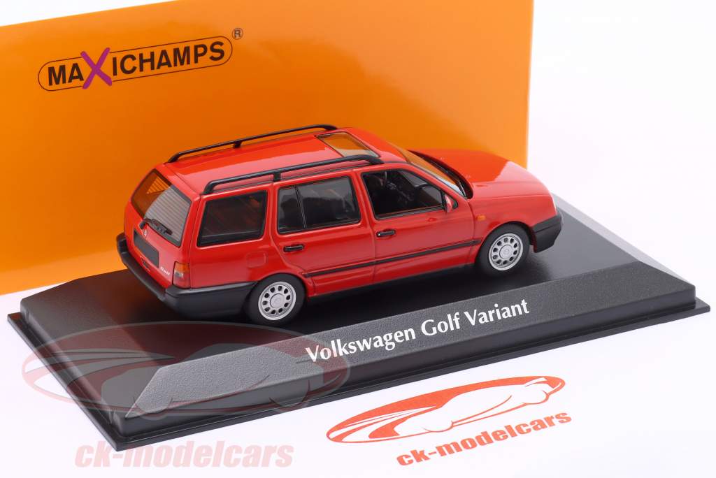 Volkswagen VW Golf III Variant Byggeår 1997 rød 1:43 Minichamps