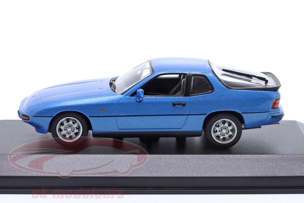 Porsche 924 建设年份 1976 蓝色的 金属的 1:43 Minichamps