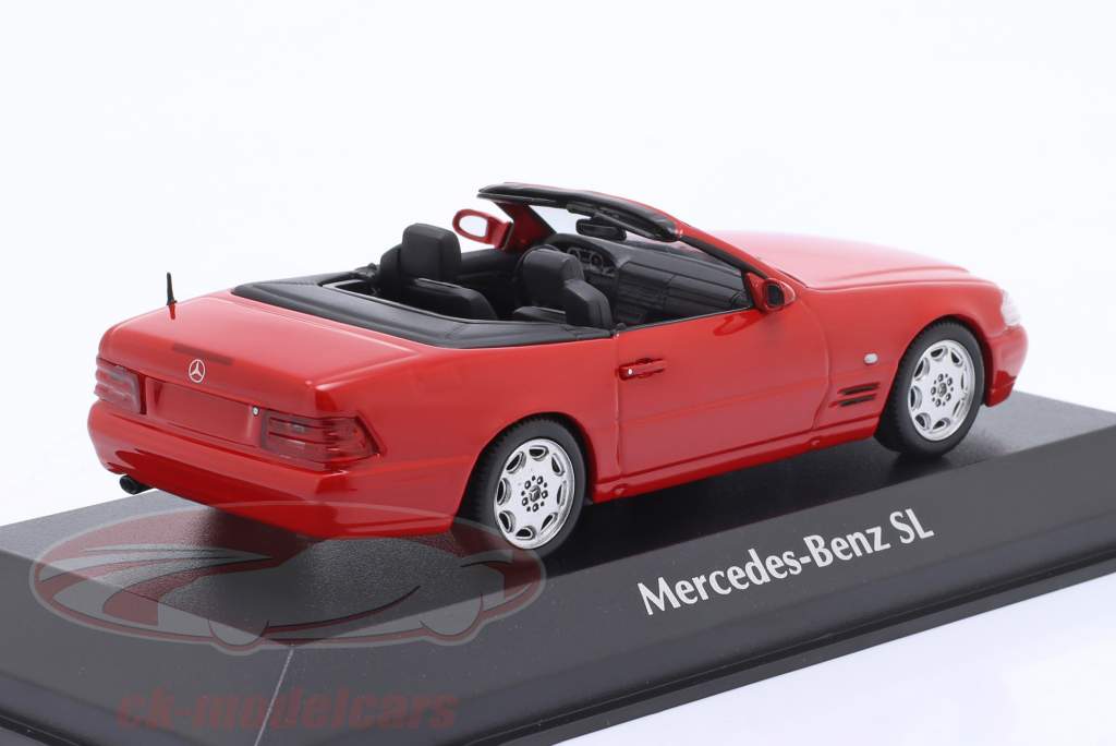 Mercedes-Benz Clase SL (R129) Año de construcción 1999 rojo 1:43 Minichamps
